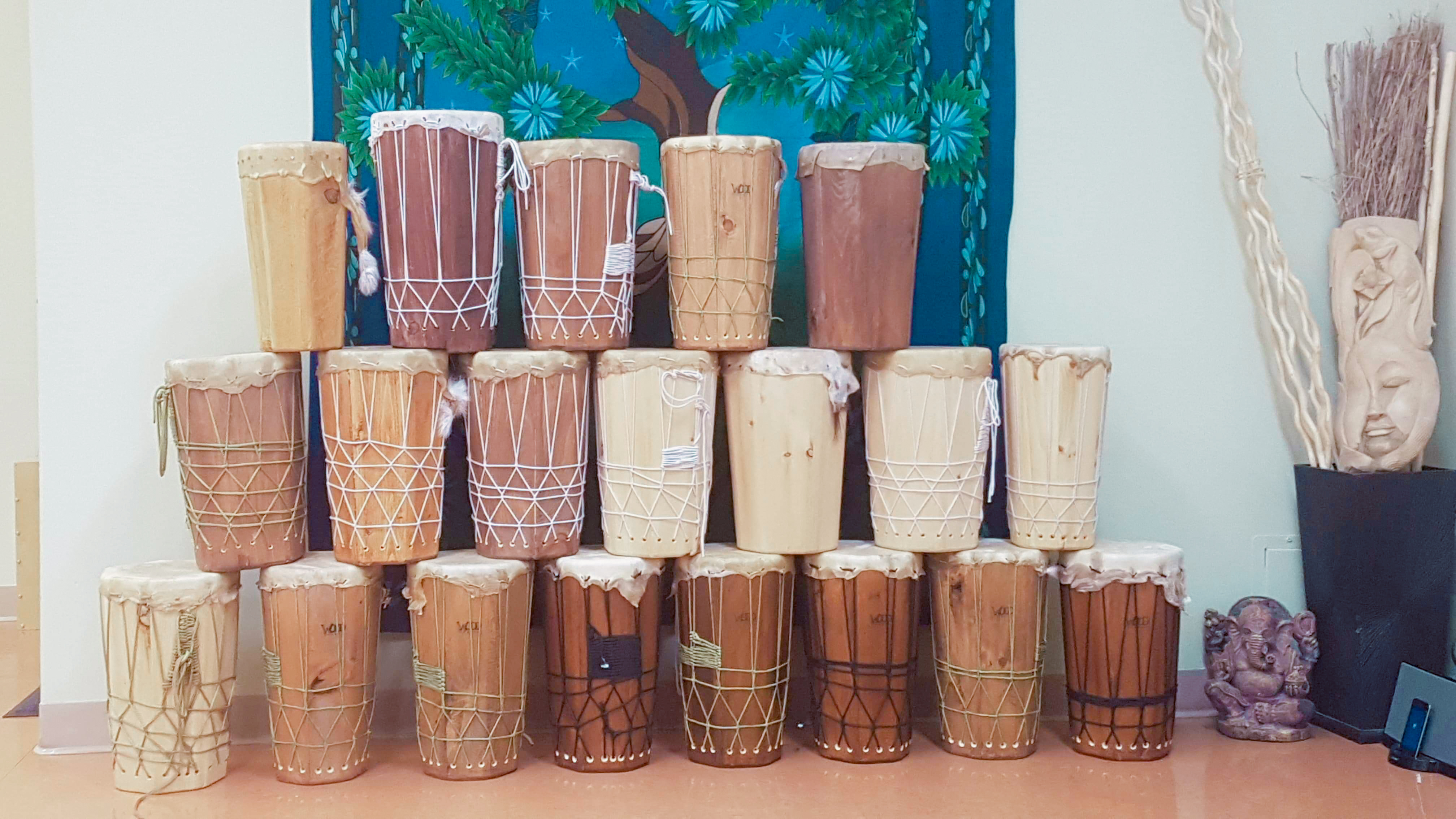 Frame drum at a folk festival